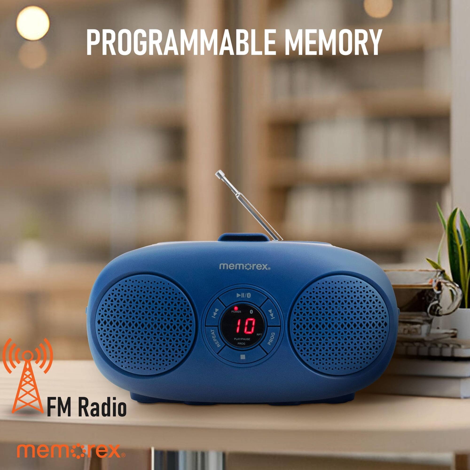 Memorex MX BCD20 AM/FM CD Player Boombox BCD20-BLU - Best Buy
