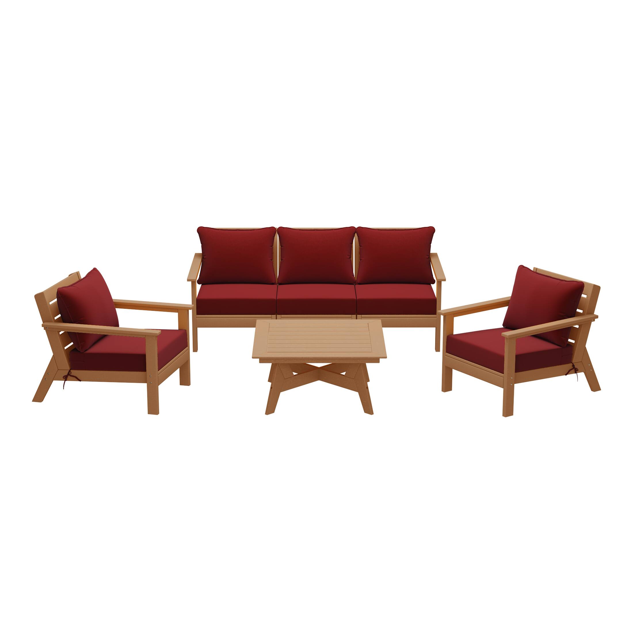 Teak/Red
