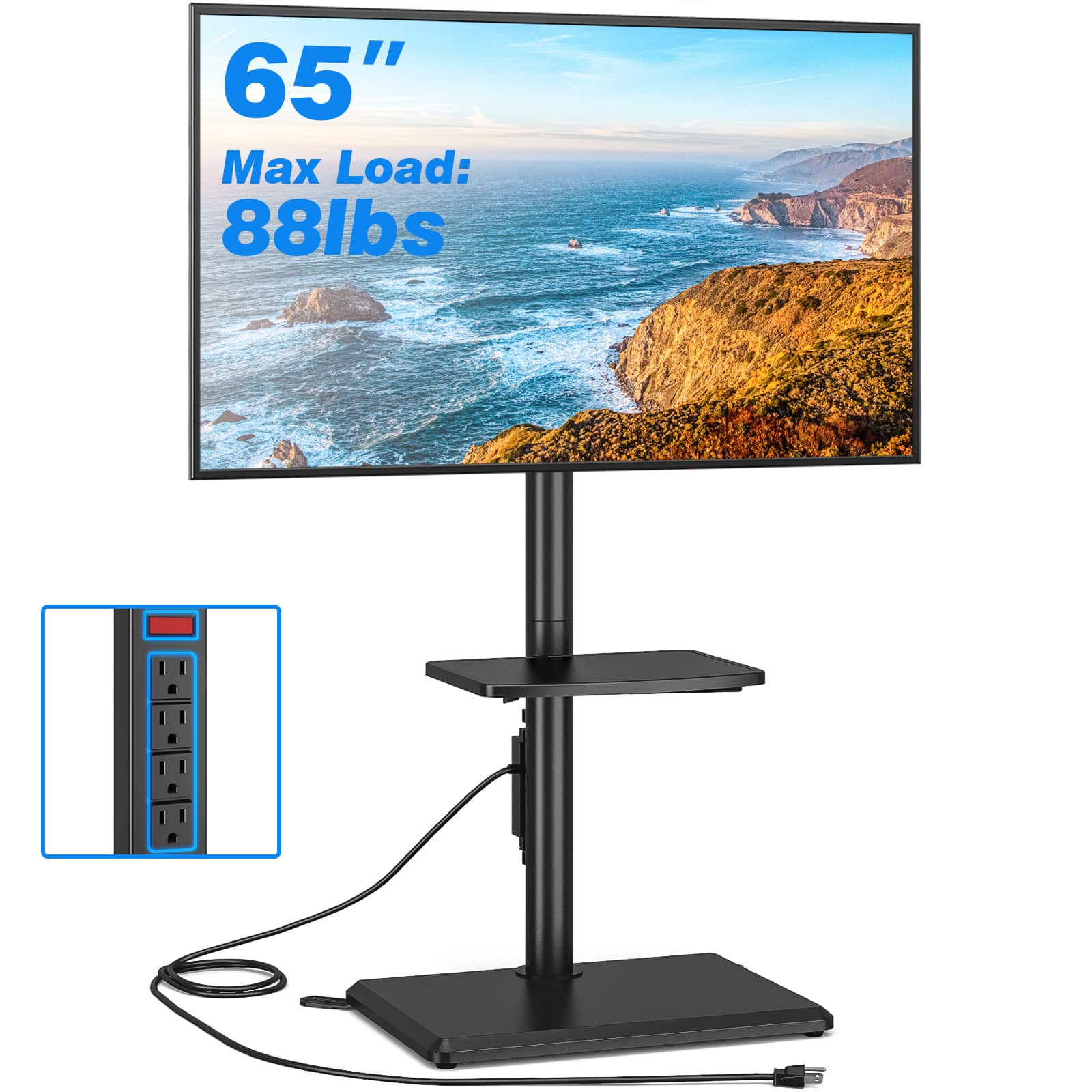Rfiver - Suitable for 32-65 inch floor-standing TV stands - Black
