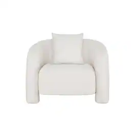 Manhattan Comfort - Sylvia Modern Glam Tweed Lounge Chair - Ivory