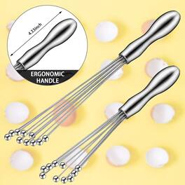 RTMB - 2-Piece Stainless Steel Mini Ball Whisk Set – 10" & 12" Manual Mixers
