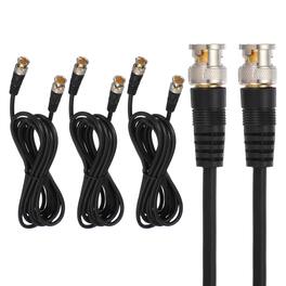 Unique Bargains - BNC Male to BNC Male Coaxial Cable Cord 10FT 70-Ohm Extension Wire for DVR CCTV Security Camera System Monitor (3pcs) - Black