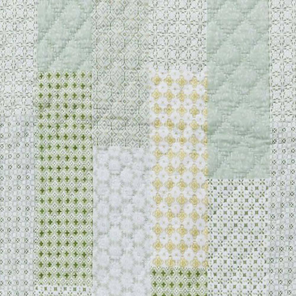 Alt View 3. Barefoot Bungalow - Barefoot Bungalow Juniper Geometric Patterns and Classic Motifs Quilted Throw Blanket - 50x60", Sage - Sage.