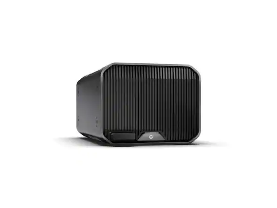 Front. SanDisk Professional - SanDisk G-Raid Project 2 16TB Desktop Drive, Thunderbolt 3, Pro-Blade SSD, 480MB/s (Space Gray) - Black.