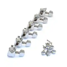 Fender - Tuner for Squier '99-'06 Affinity Series Stratocaster Electric Guitars, 6 Pack, Chrome Plated