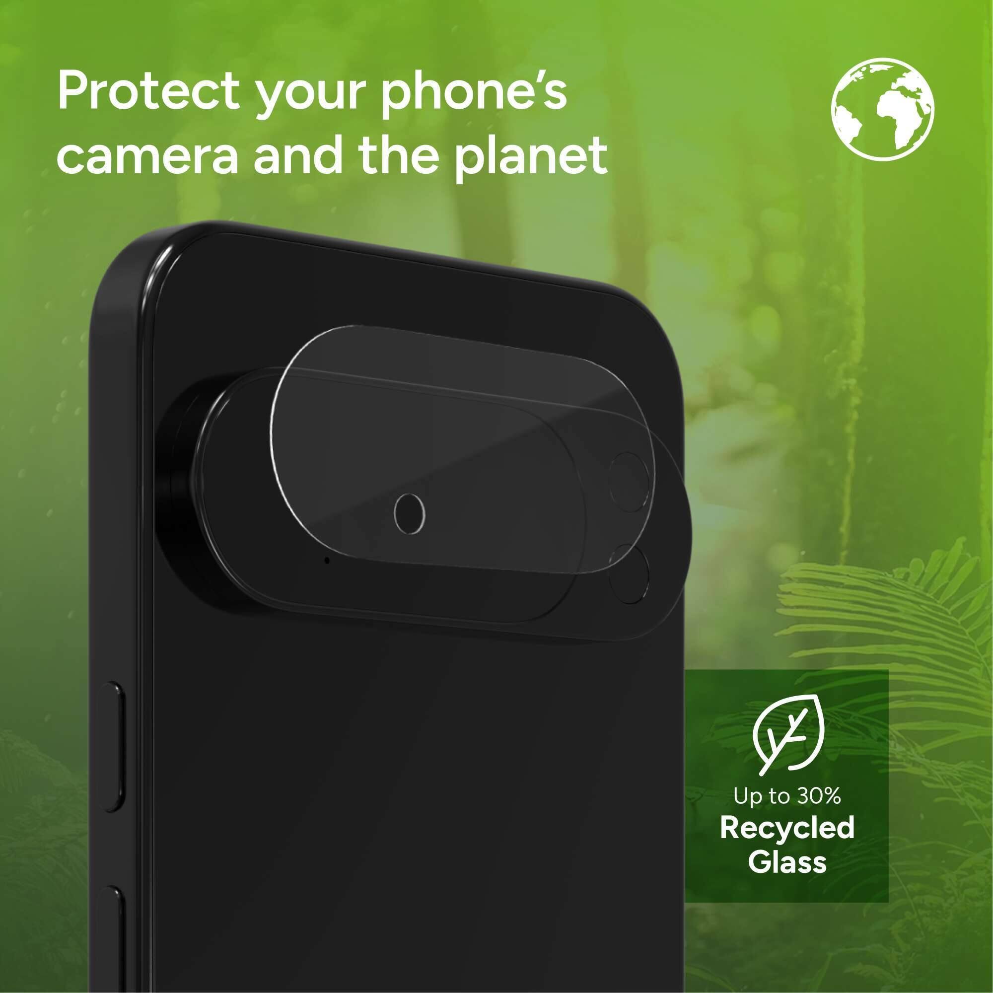Protect your phone's camera and the planet. Up to 30% Recycled Glass.