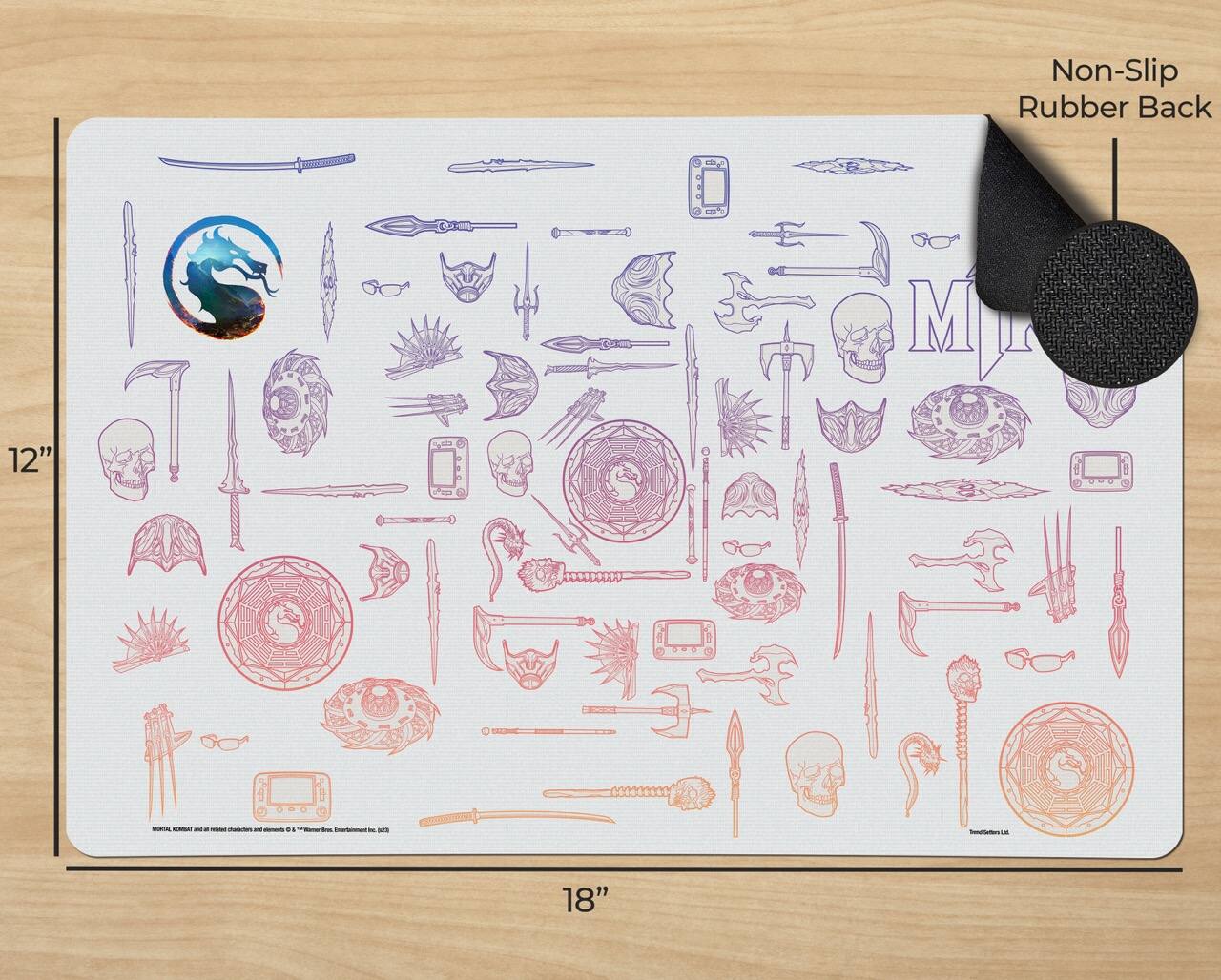 Non-Slip Rubber Back  
12" x 18"