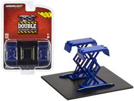 Automotive Double Scissor Lift "Double Scissor Lifts" Series 1 1/64 Diecast Model by Greenlight - Blue