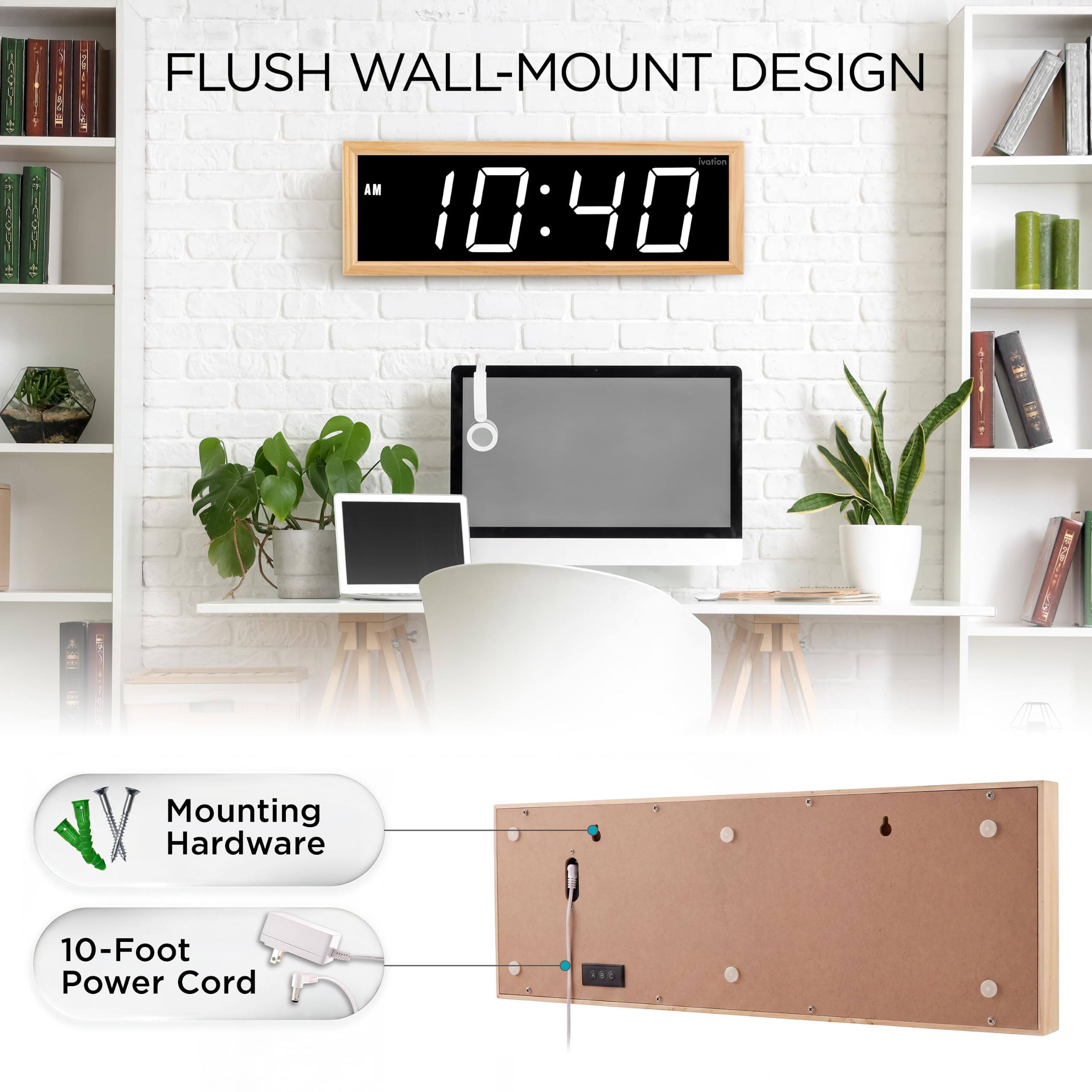 FLUSH WALL-MOUNT DESIGN

10:40 AM

100%

Mounting Hardware

10-Foot Power Cord