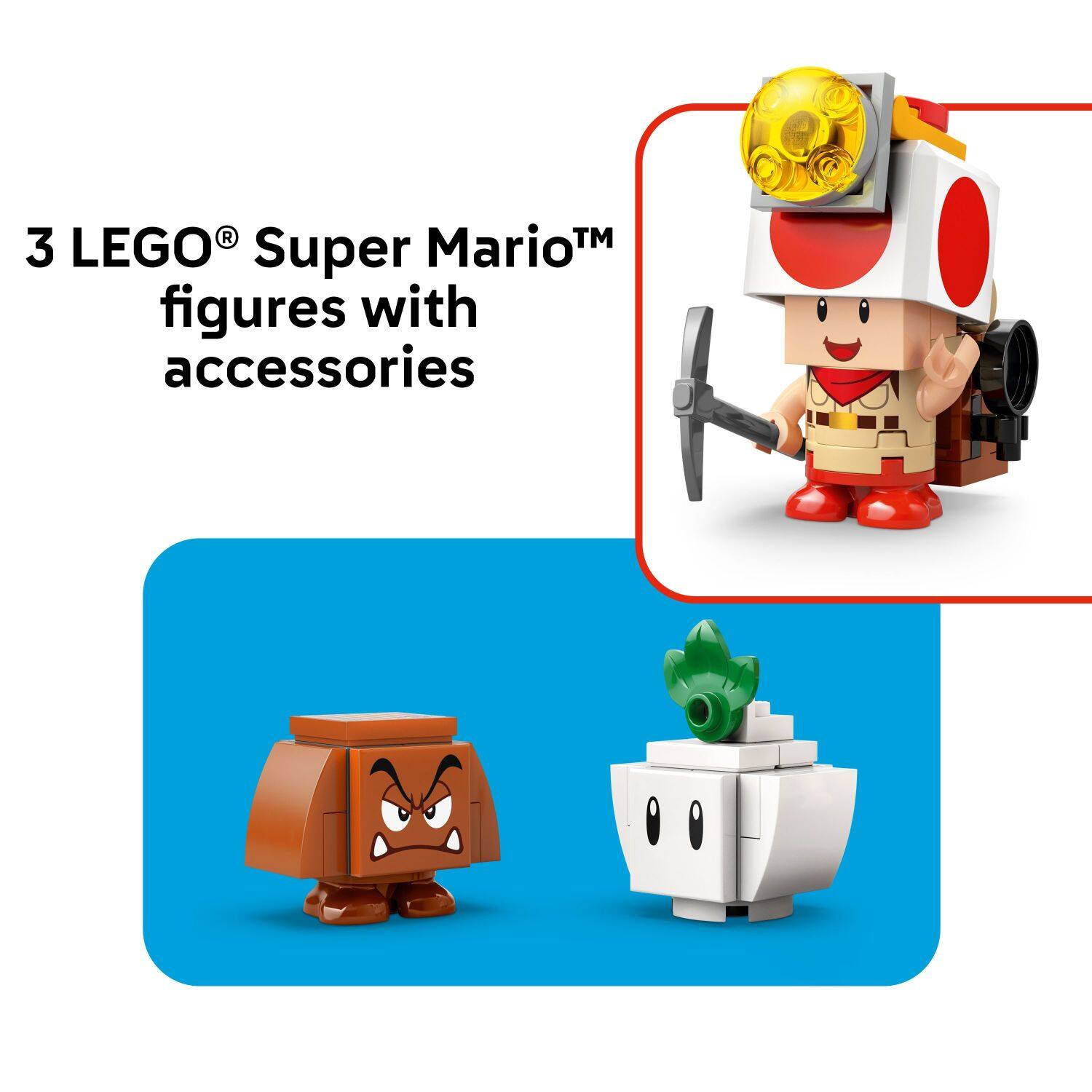 3 LEGO® Super Mario™ figures with accessories