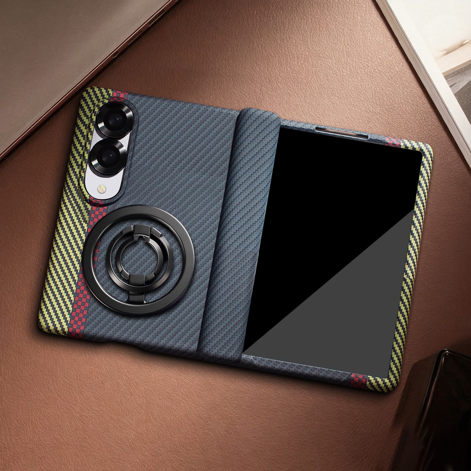 Dteck - Strong Magnetic Case for Samsung Galaxy Z Fold 8 with Removable Ring Stand, Full Hinge Protection with Screen Cover - Black price history on PriceWatchPro