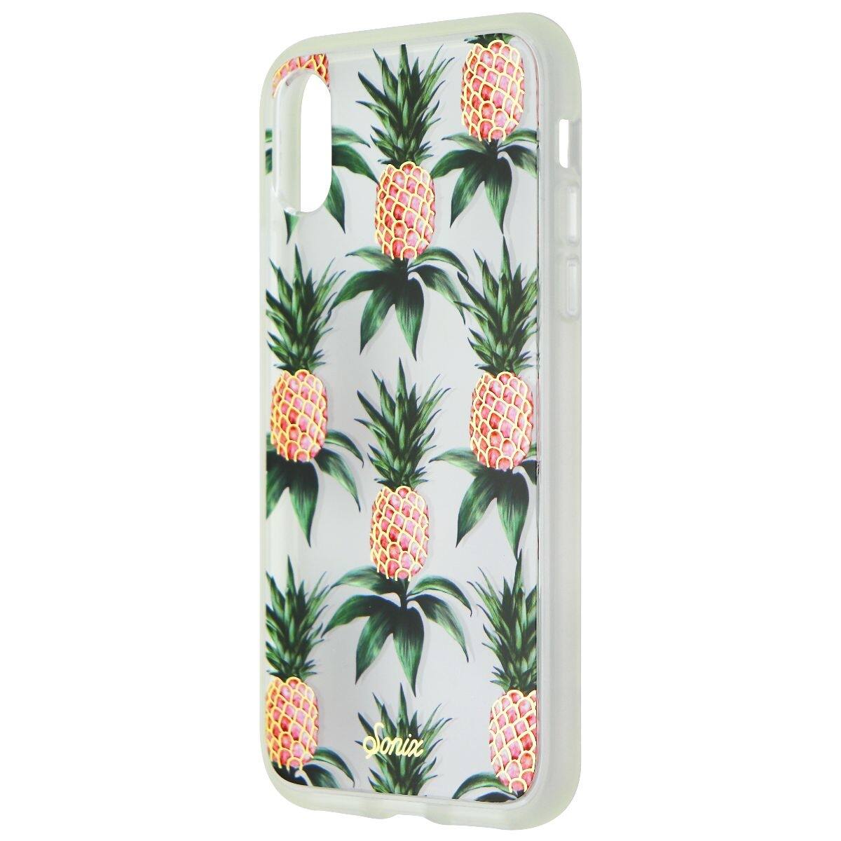 Front. Sonix - Sonix Hardshell Hybrid Case for Apple iPhone XS and iPhone X - Pineapple - Clear.