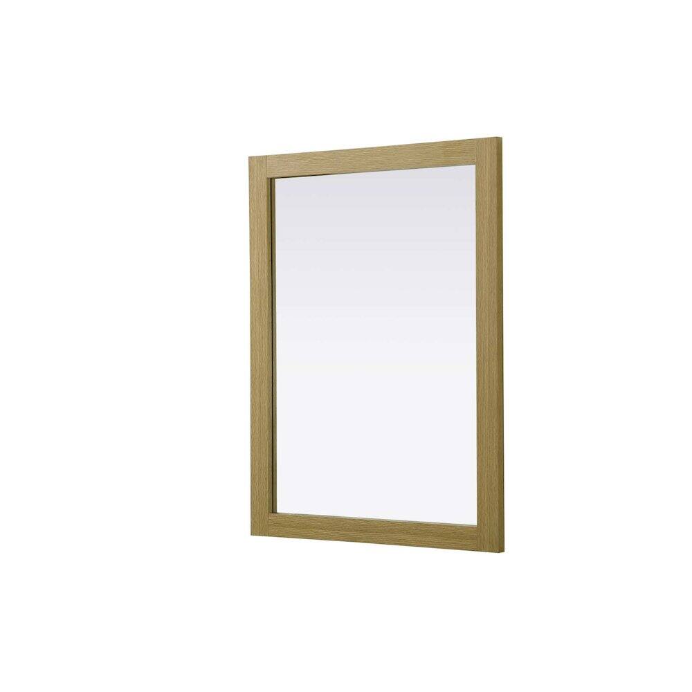 Alt View 2. Elegant Kitchen and Bath - Noah Wooden Rectangle Mirror 27 x 36 in Honey Brown - Honey Brown.