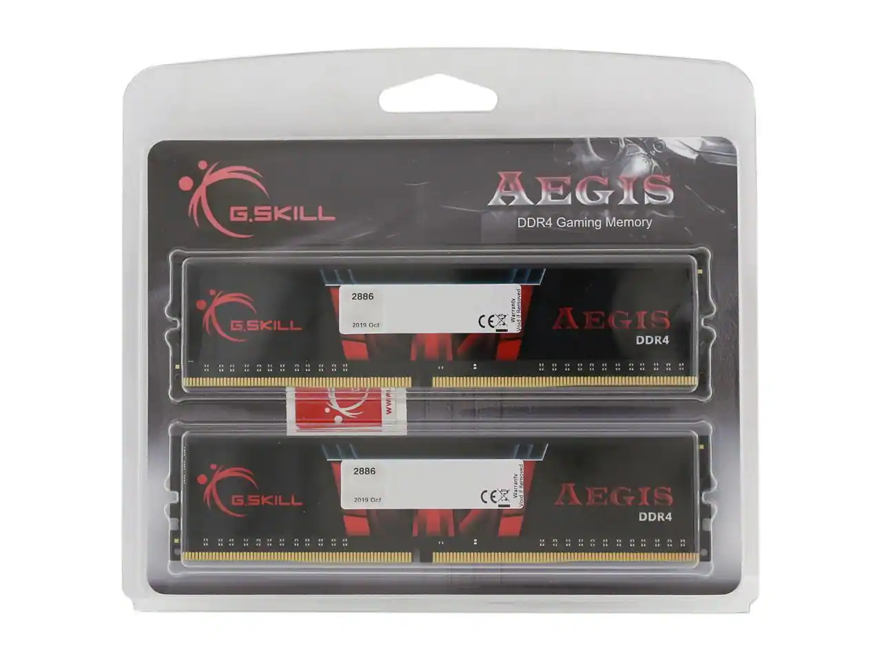 G.SKILL AEGIS DDR4 Gaming Memory  
G.SKILL 2886 2019  
Cat CER Warranty  
AEGIS DDR4  
2886  
2019 Oct  
CE Warrante  
AEGIS DDR4