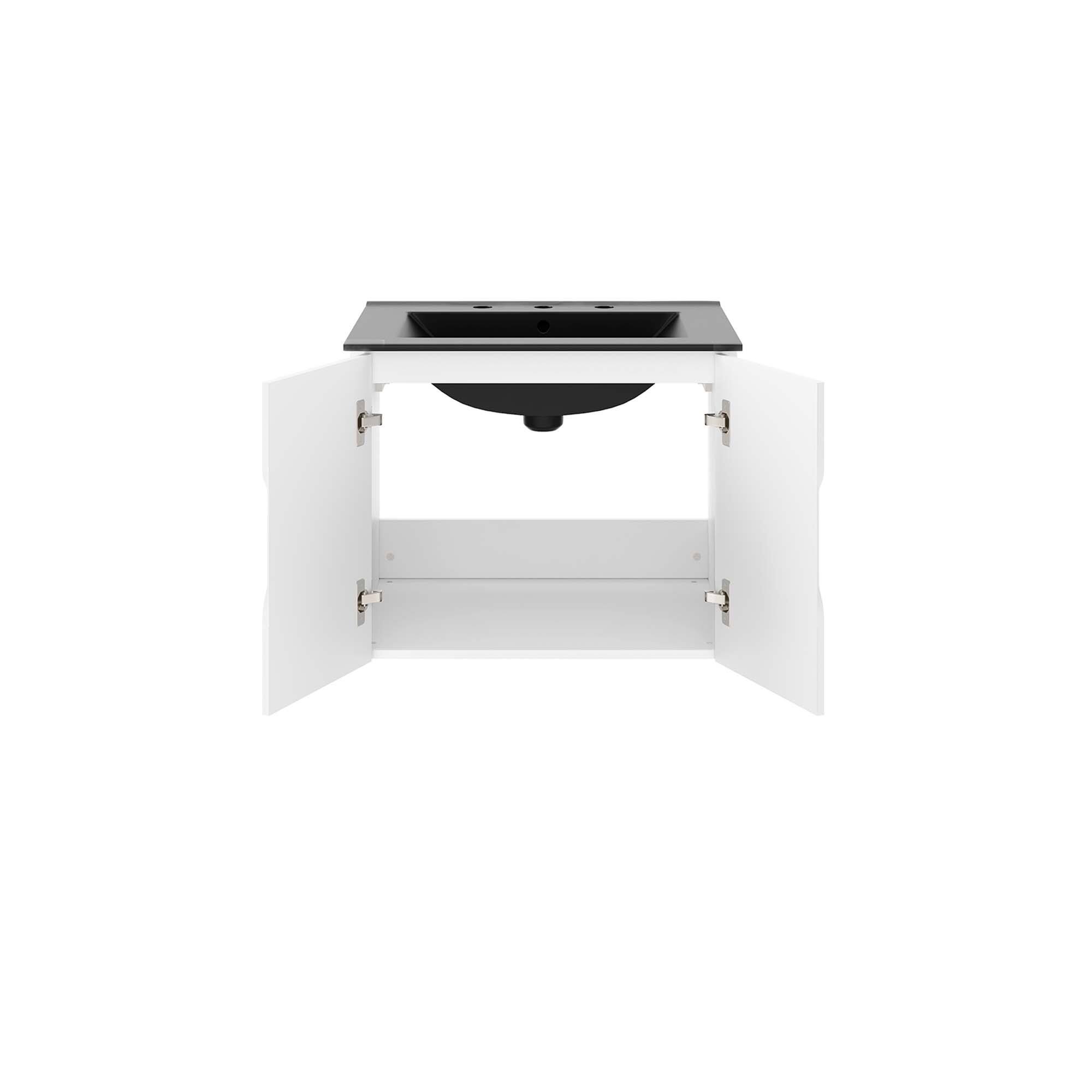Alt View 2. Modway - Vitality Bathroom Vanity Basin Included by Modway - White Black.