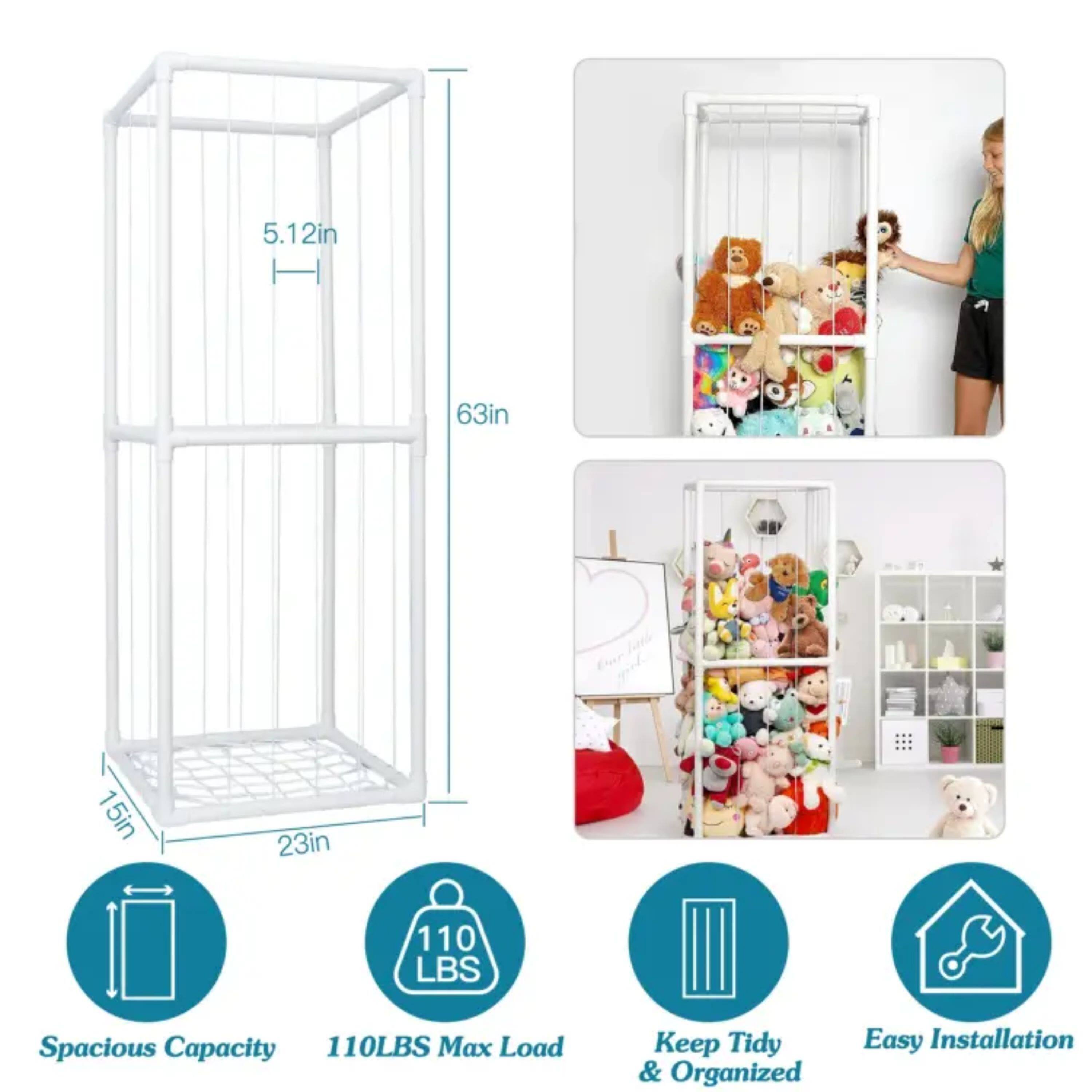 5.12in 63in 15in 23in  
110 LBS Max Load  
Spacious Capacity  
Keep Tidy & Organized  
Easy Installation