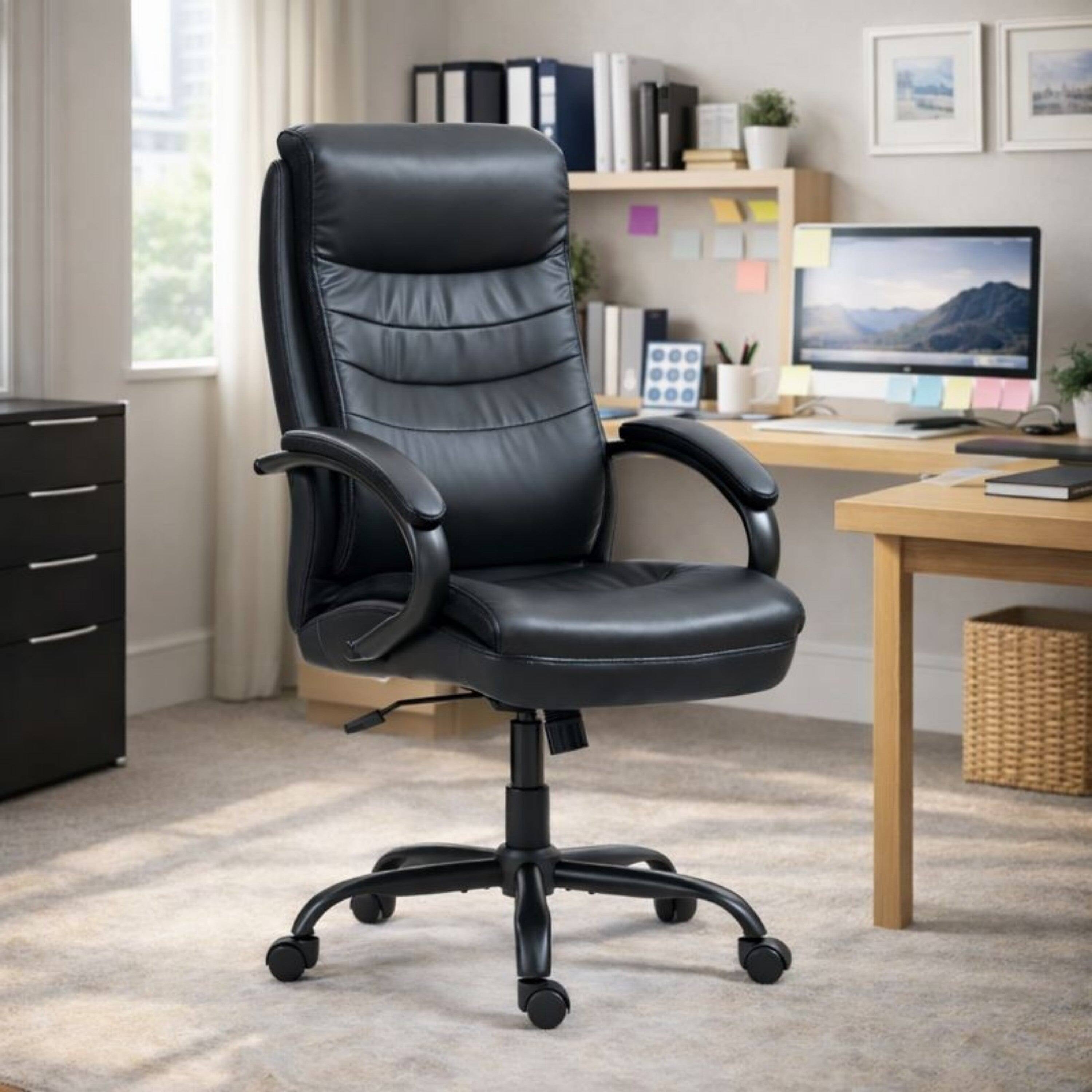 Alt View 2. Boyel Living - High Back Ergonomic Adjustable Office Chair Black - Black.