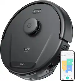 eufy - L60 Robot Vacuum, iPath Laser Navigation, for Deep Floor Cleaning, Ideal for Hair, Hard Floors - Black