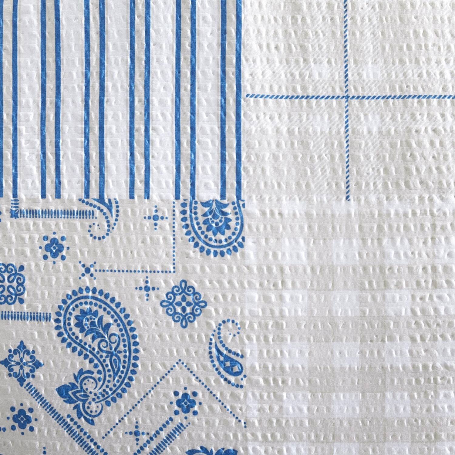 Left. Shavel Home Products - Shavel 100% Polyester Luxury Seersucker Chelsea Patchwork Comforter Set Twin Tan - Tan.