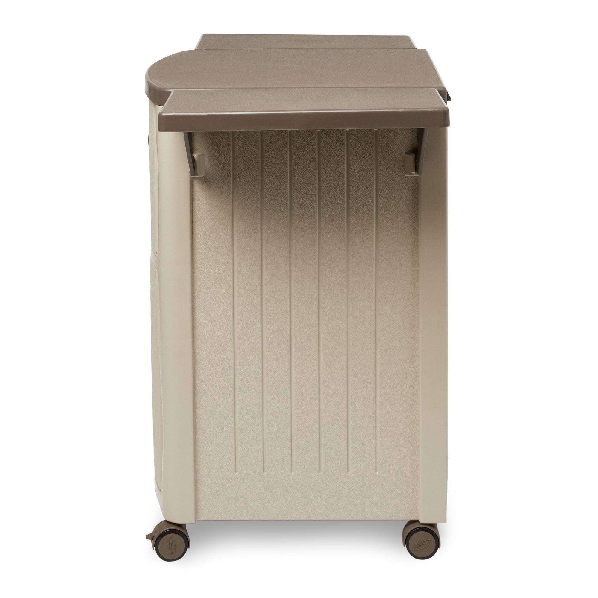 Alt View 8. Suncast - Suncast DCP2000 Portable Outdoor Patio Prep Serving Station Table and Cabinet - Taupe.