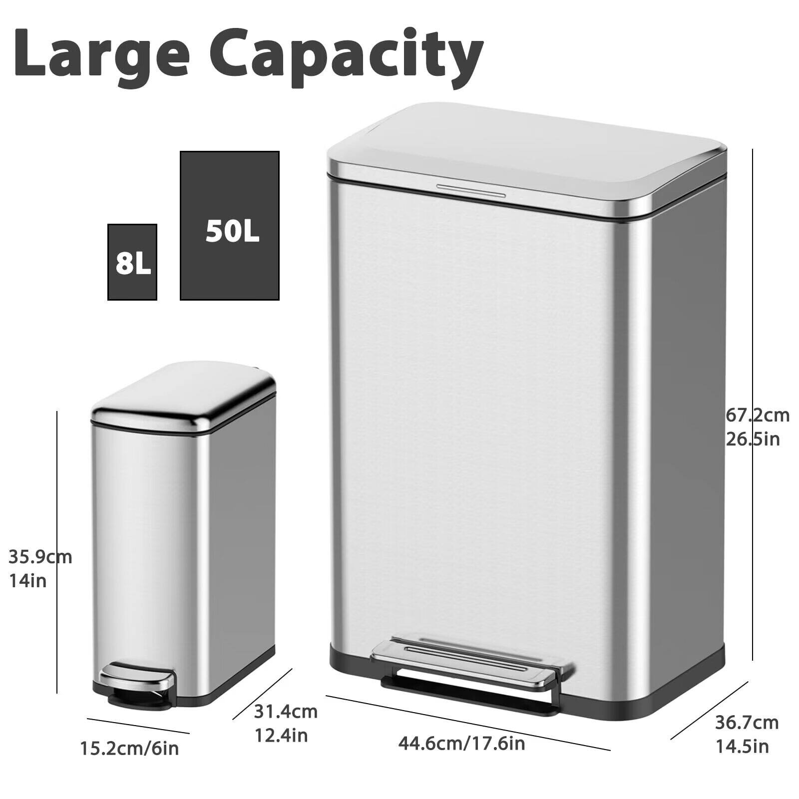 Large Capacity

8L 50L

67.2cm 26.5in

35.9cm 14in

15.2cm/6in

31.4cm 12.4in

44.6cm/17.6in

36.7cm 14.5in