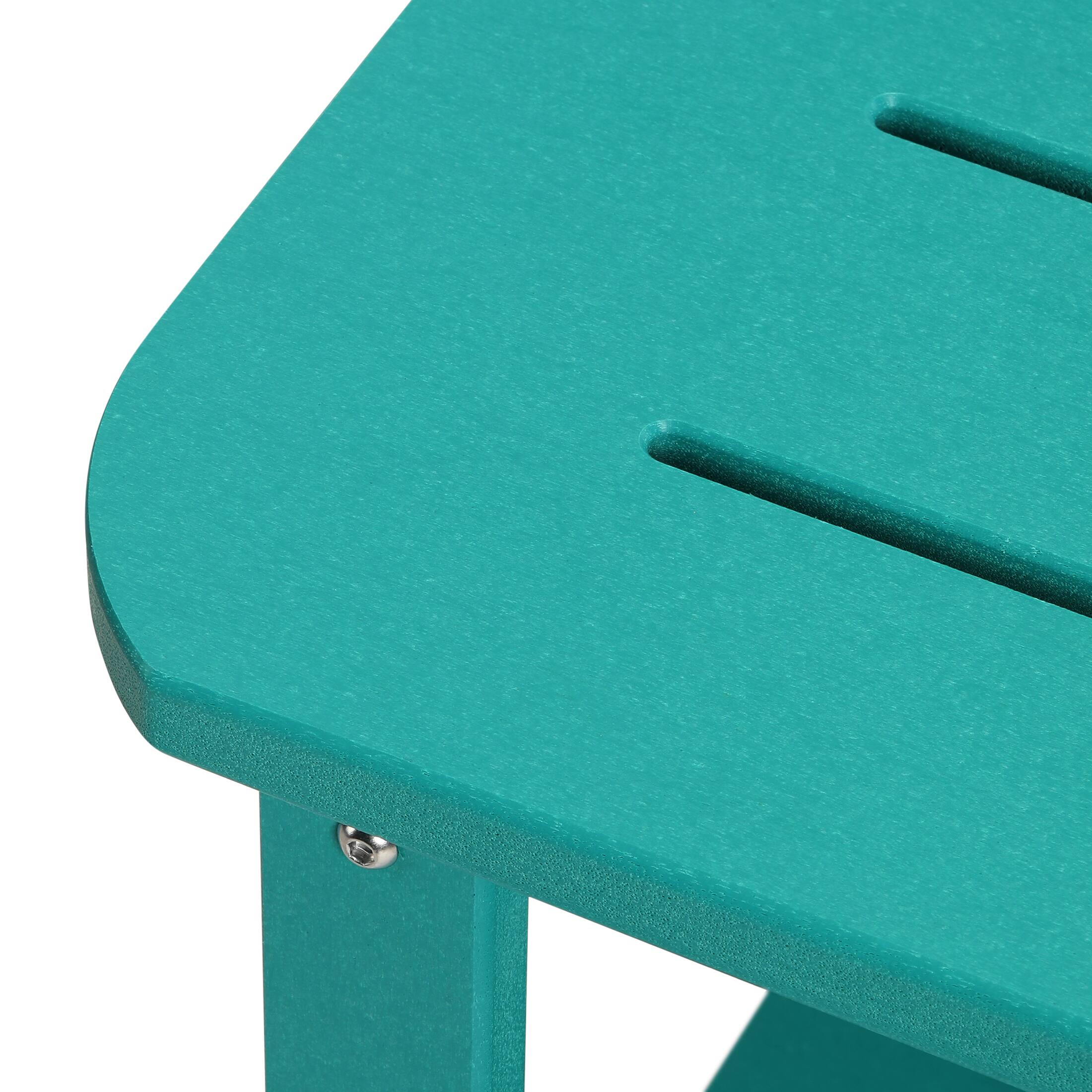 Alt View 2. WestinTrends - WestinTrends Aruba 2-Tier Outdoor HDPE Modern Adirondack Square Patio Side Table - Turquoise.