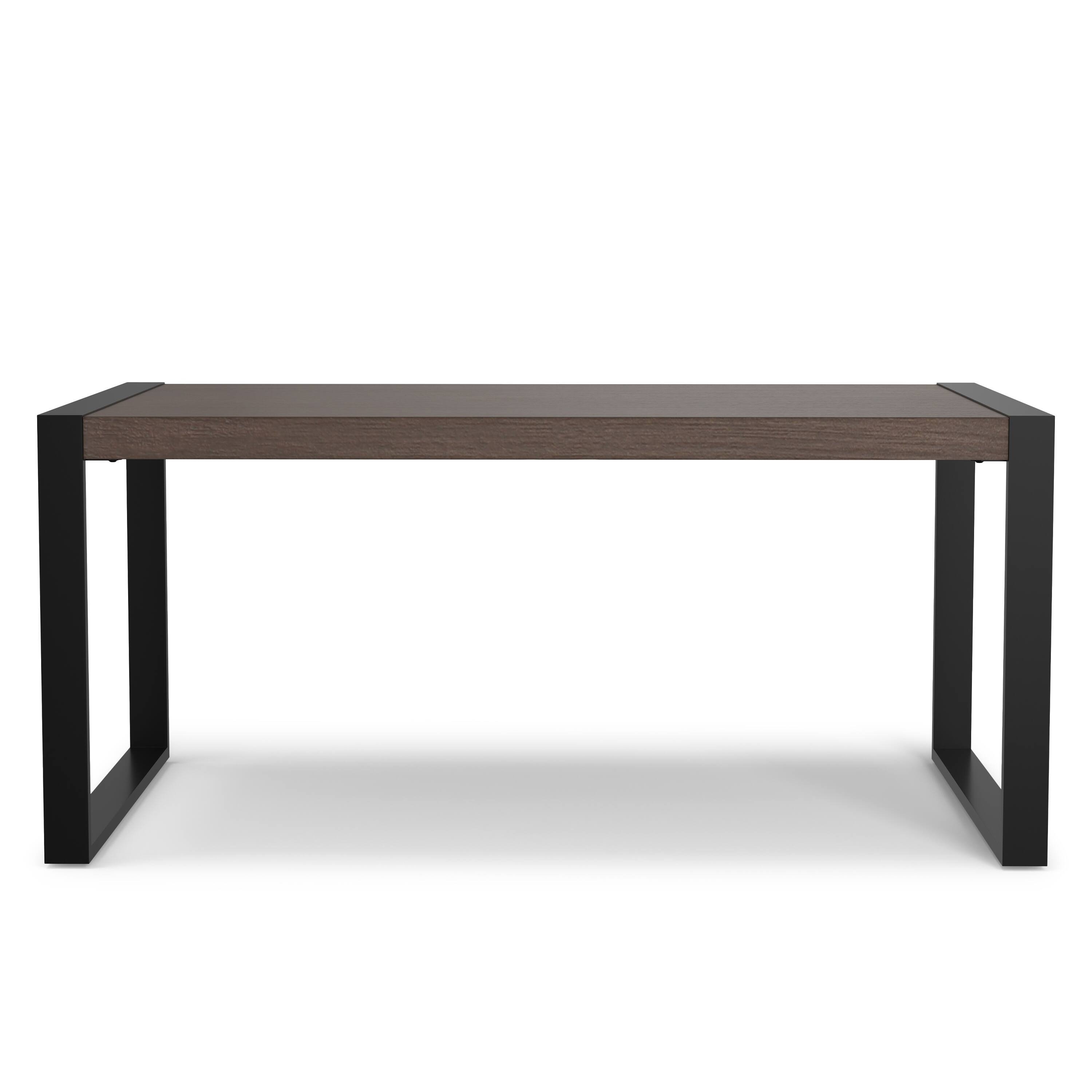 Left. Simpli Home - McKenzie 66 inch x 40 inch Rectangle Modern Industrial Dining Table in Smoky Grey - Smoky Grey.
