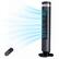 Front. Sweet - 36" Bladeless Tower Fan with 5 Speeds, 64° Oscillation, Remote Control & 12-Hour Timer - Black.