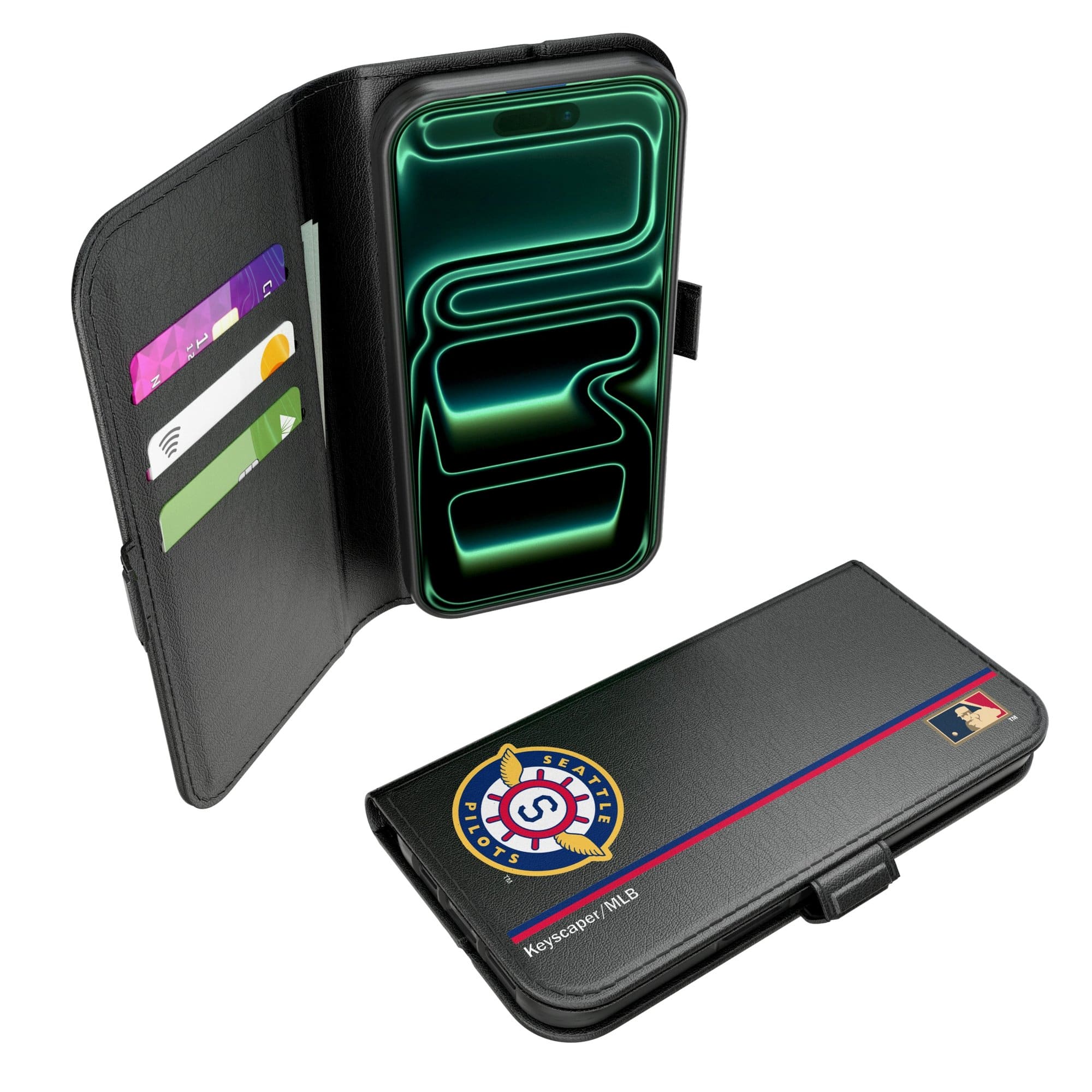 Keyscaper - Cooperstown Teams - Seattle Pilots iPhone Folio 2.0 Case - 17 - Black price history on PriceWatchPro