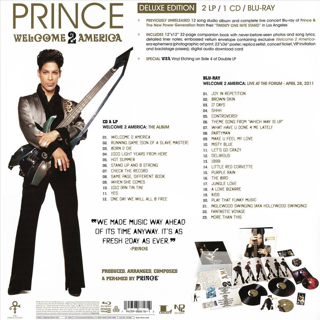 Back. Welcome 2 America [Deluxe Version] [CD/2LP/Blu-Ray] [CD].