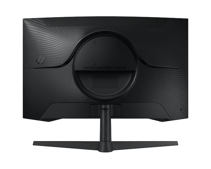 Angle. Samsung - Odyssey G5 27" QHD 165Hz 1ms GTG Curved VA LED FreeSync Gaming Monitor (LS27CG550ENXZA) – Black.