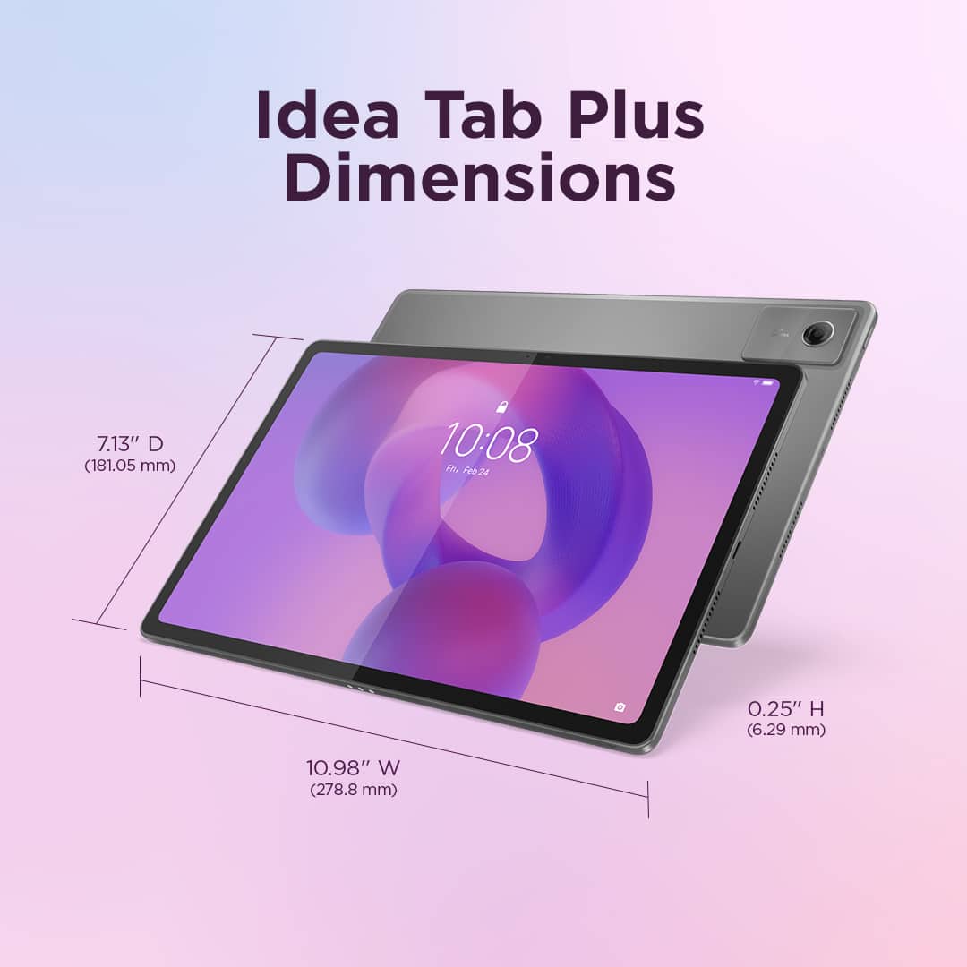 Idea Tab Plus Dimensions
- 7.13" D (181.05 mm)
- 10.98" W (278.8 mm)
- 0.25" H (6.29 mm)