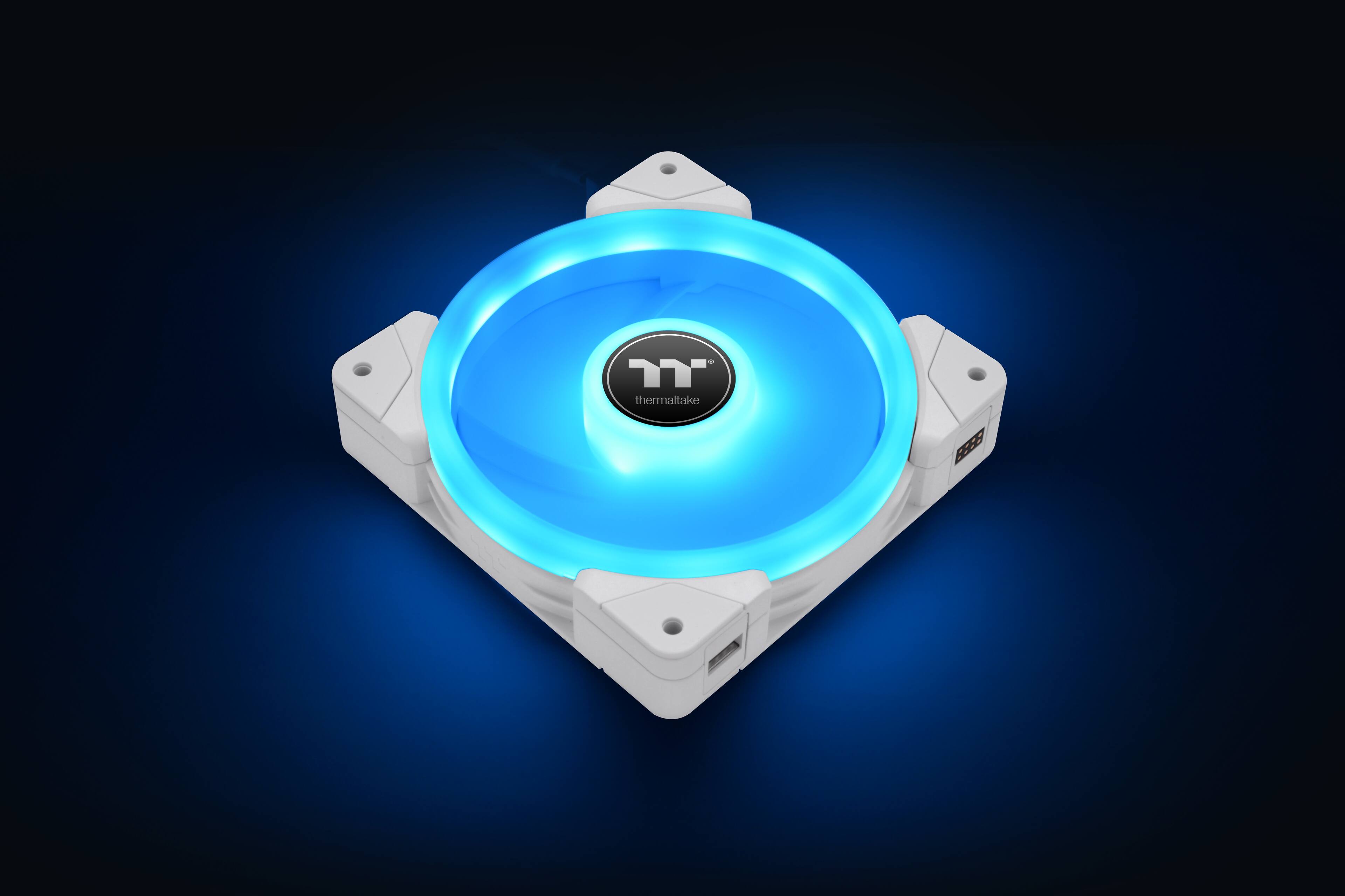 Alt View 22. Thermaltake - SWAFAN EX14 RGB PC Cooling Fan TT Premium Edition (3-Pack) - White.