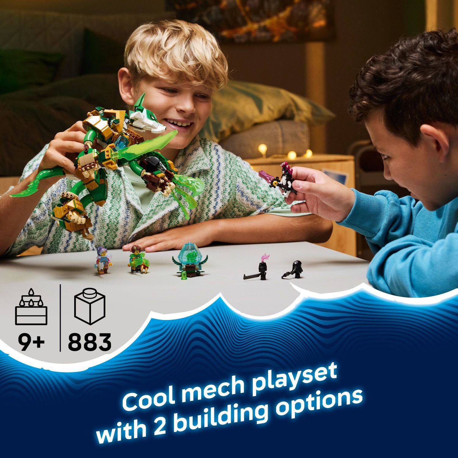 9+  
883  
Cool mech playset with 2 building options