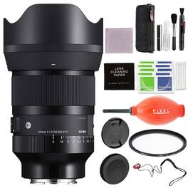 50mm f/1.2 DG DN Art Lens for Sony E-Mount w/ Pixel Advance Accessories Bundle | 316965 | Sigma 50mm f1.2 e Mount - Black