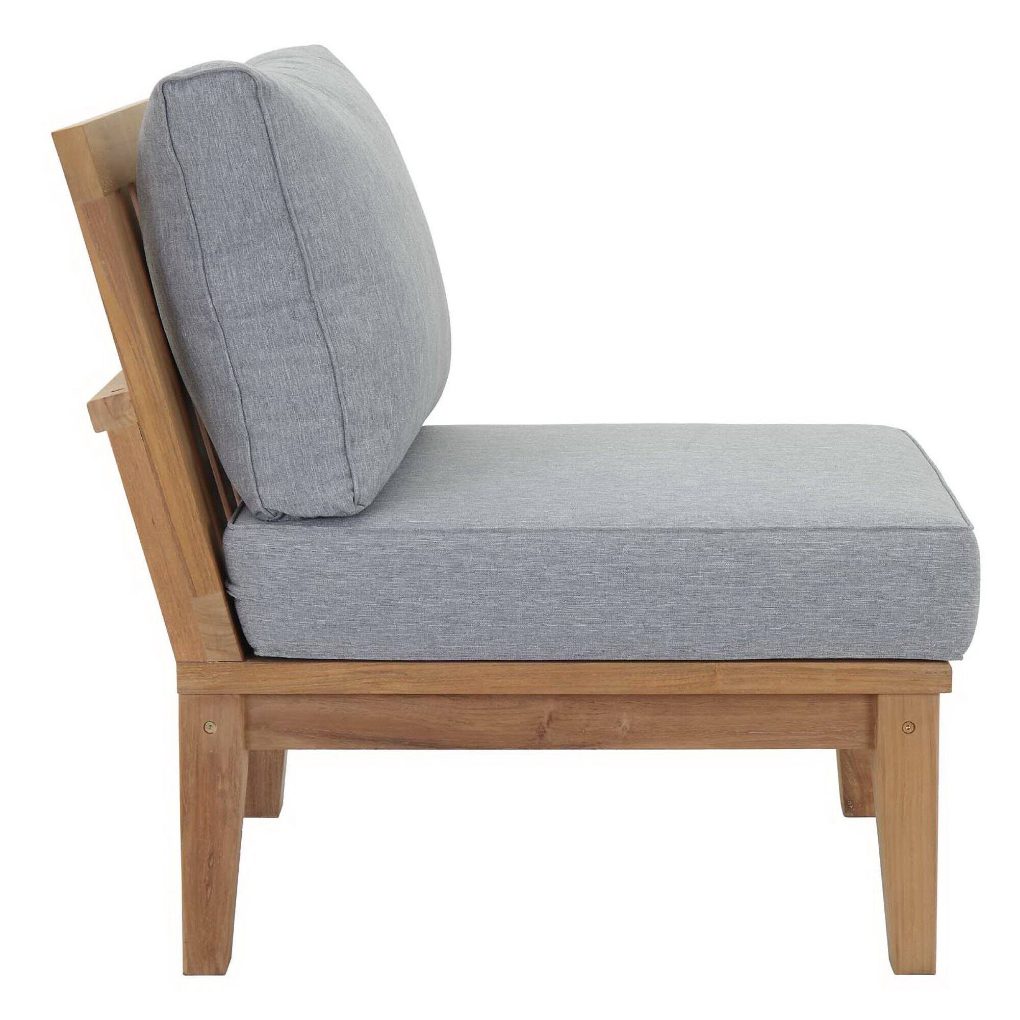 Alt View 1. Modway - Marina 3 Piece Outdoor Patio Teak Set by Modway - Natural Gray.