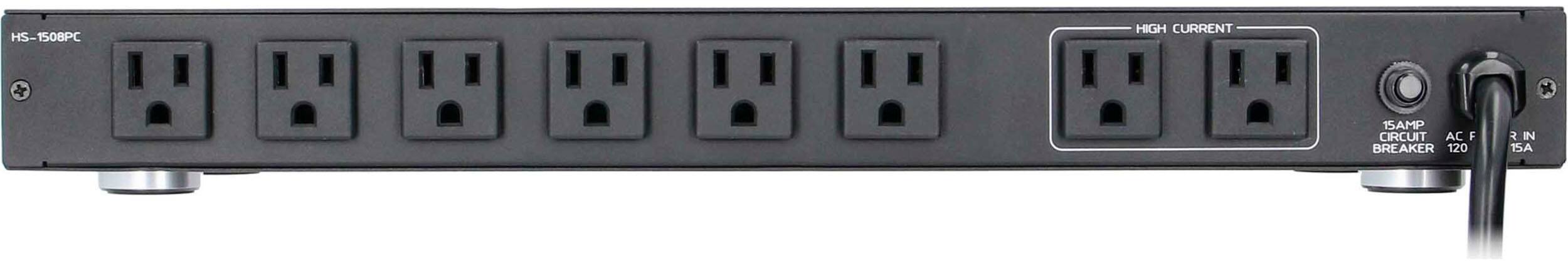 The text on the image reads "HS-1508PC HIGH CURRENT 15AMP CIRCUIT AC F BREAKER 120V IN 15A."