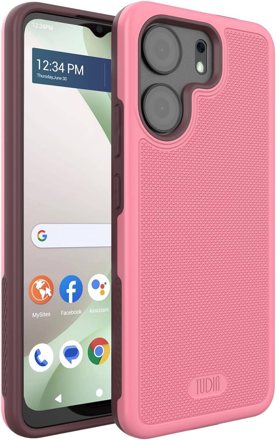 TUDIA - MergeGrip for BLU View 5 Phone Case B160V Military Grade Drop Tested Cover - Smokey Pink