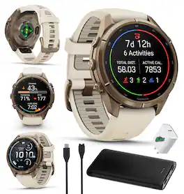 Garmin - Fenix 9 Pro inReach 43mm Autumn Gold GPS Smartwatch Bundle - Autumn Gold - (2025)