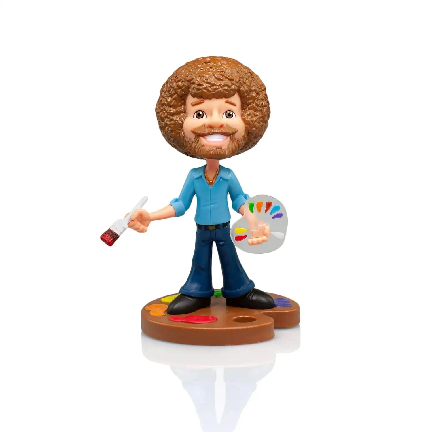 Front. Toynk - TOONIES BOB ROSS 6.5" VINYL FIGURE COLLECTIBLE | FULL COLOR VERSION - Multi-Color.