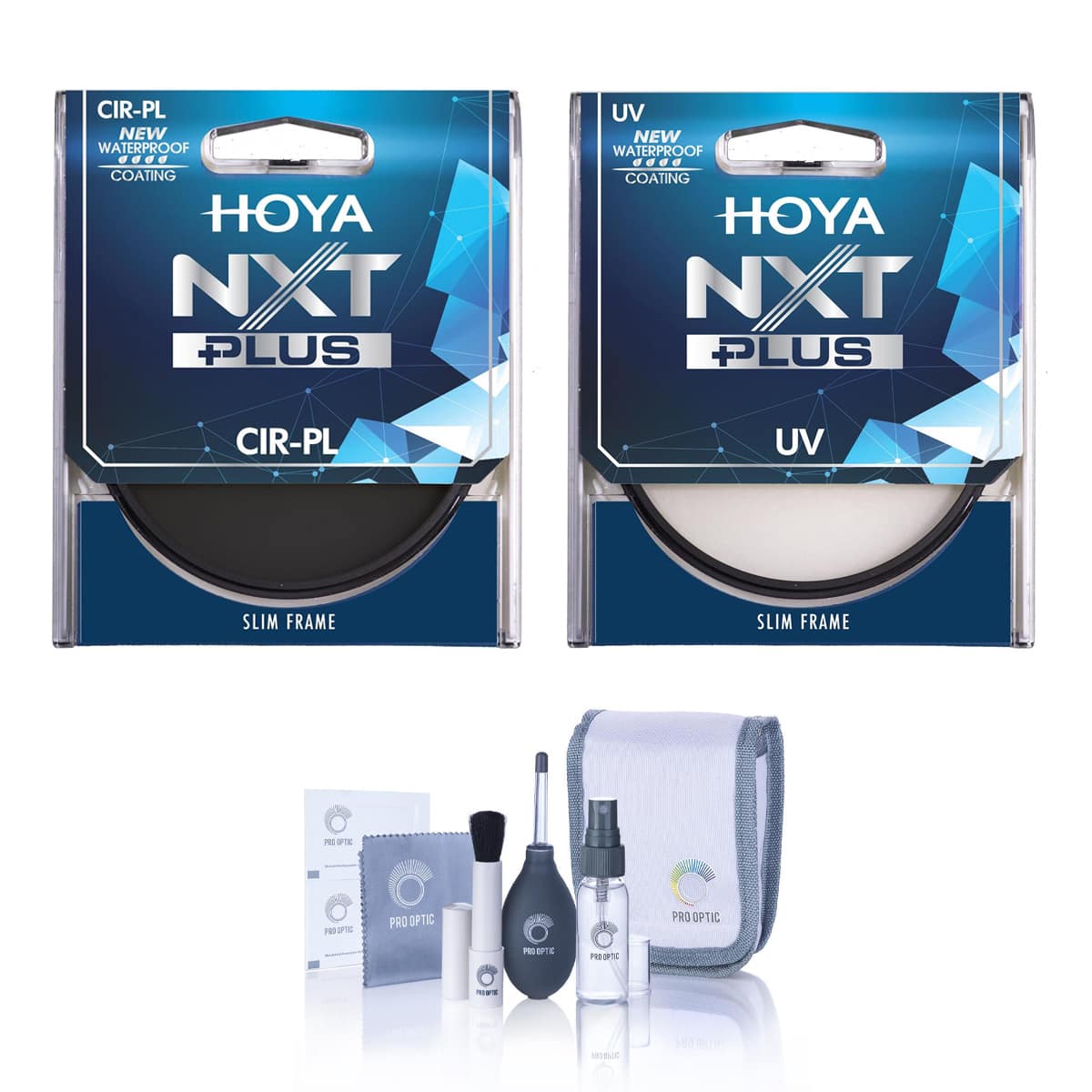 Hoya - NXT Plus 72mm Multi-Coated Circular Polarizer and UV Lens Filter Kit with Cleaning Kit price history on PriceWatchPro