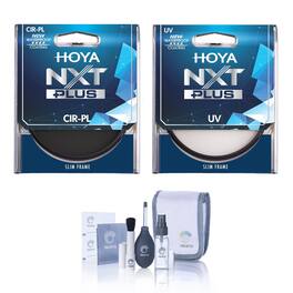 Hoya - NXT Plus 72mm Multi-Coated Circular Polarizer and UV Lens Filter Kit with Cleaning Kit