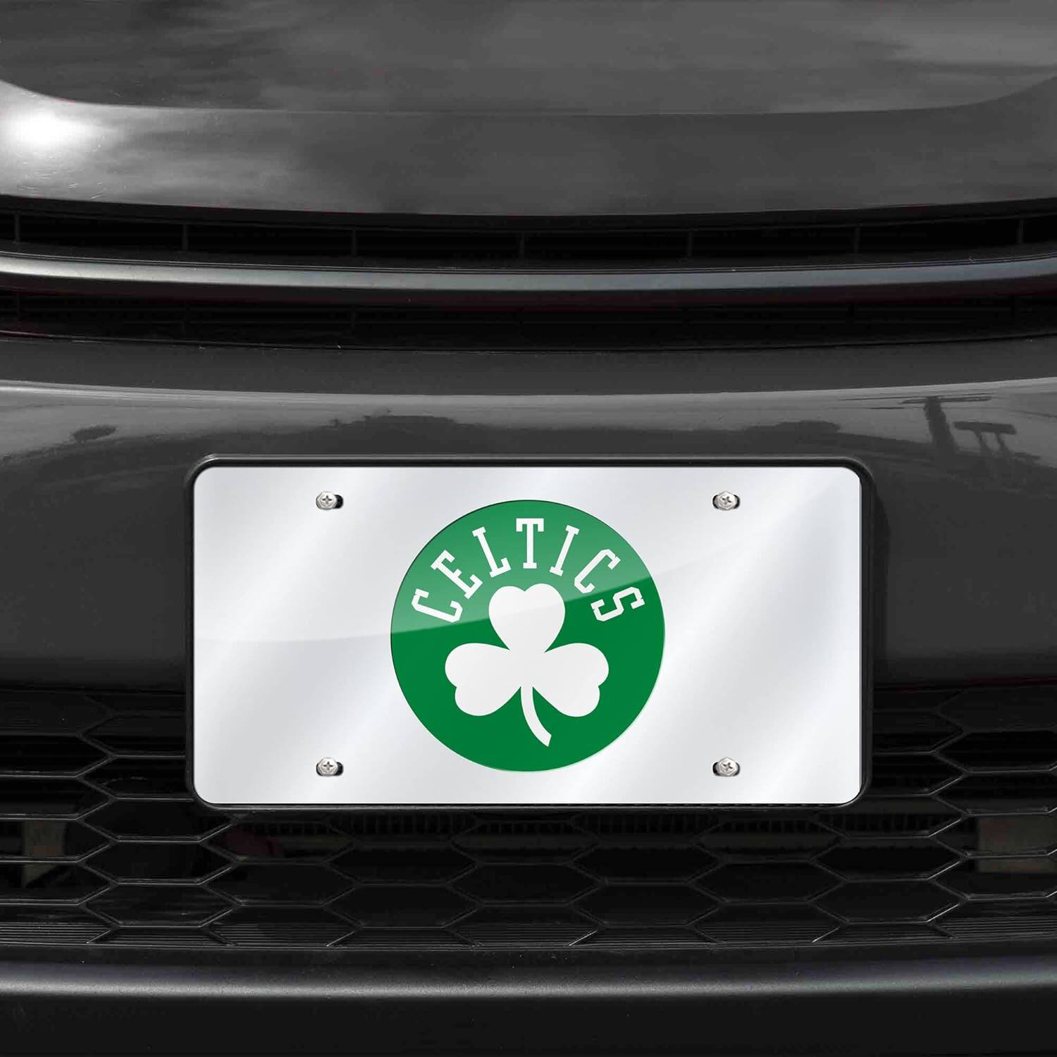 Alt View 2. Rico Industries - Boston Celtics Acrylic License Plate Laser Tag - Multi.