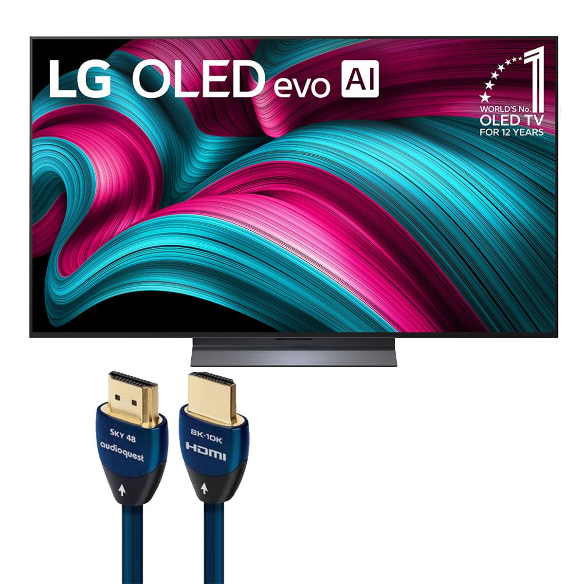 LG - OLED55C5PUA 55 Inch 4K OLED evo C5 Smart TV with AudioQuest SKY 3m HDMI Cable