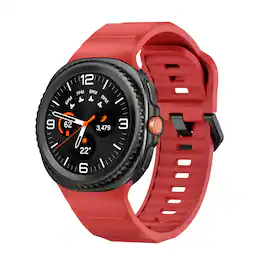 StrapsCo - Endurance Band Silicone Rubber Watch Strap For Samsung Galaxy Watch 8 - Crimson