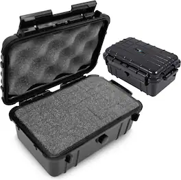 CASEMATIX - 8" Waterproof Hard Case with Customizable Foam Insert – Durable Travel Case for Electronics, Tools & Small Accessories