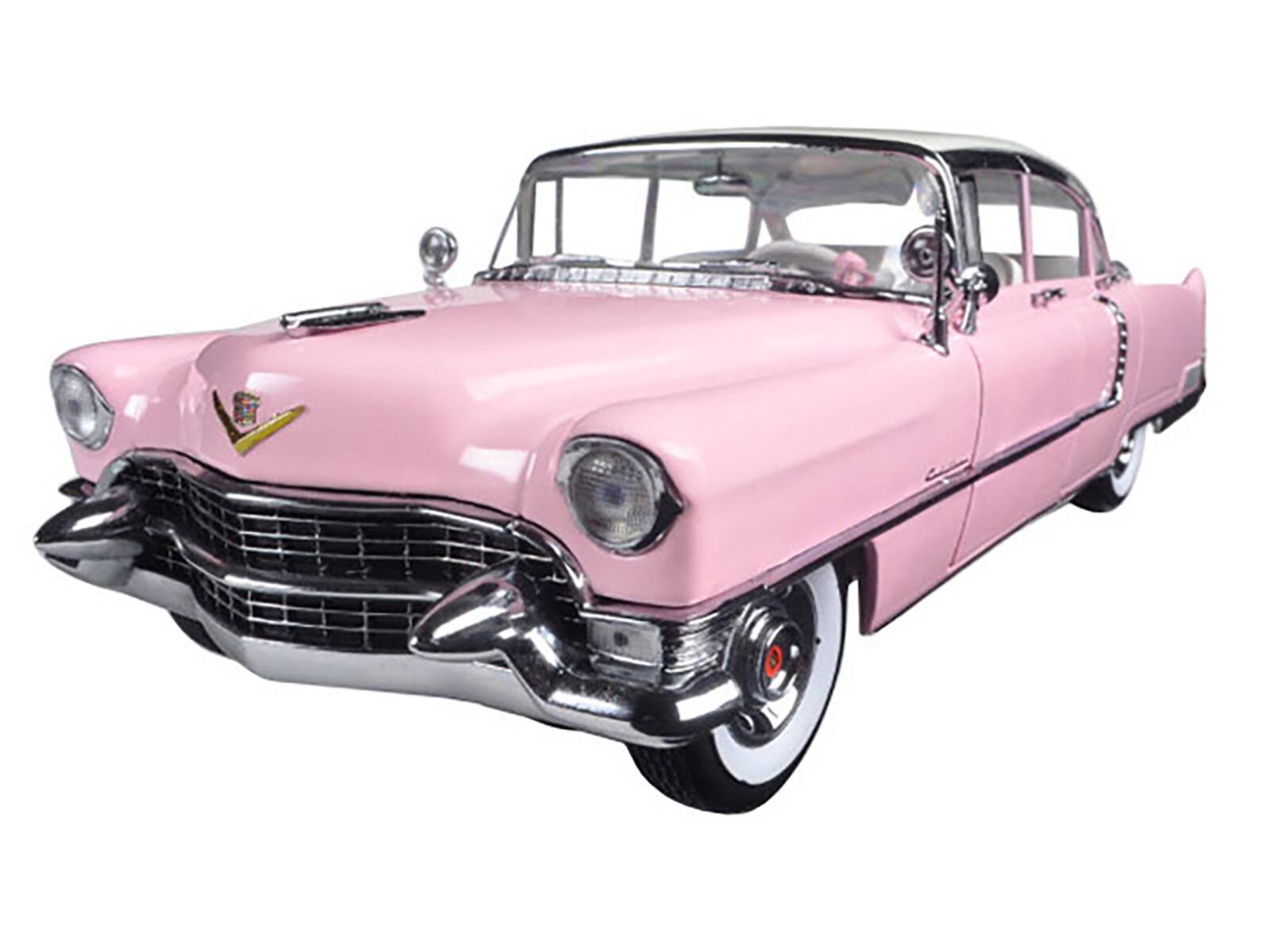 Alt View 1. Greenlight - 1955 Pink Cadillac Fleetwood Series 60 Special Elvis Presley" 1/18 Diecast Model Car by Greenlight".