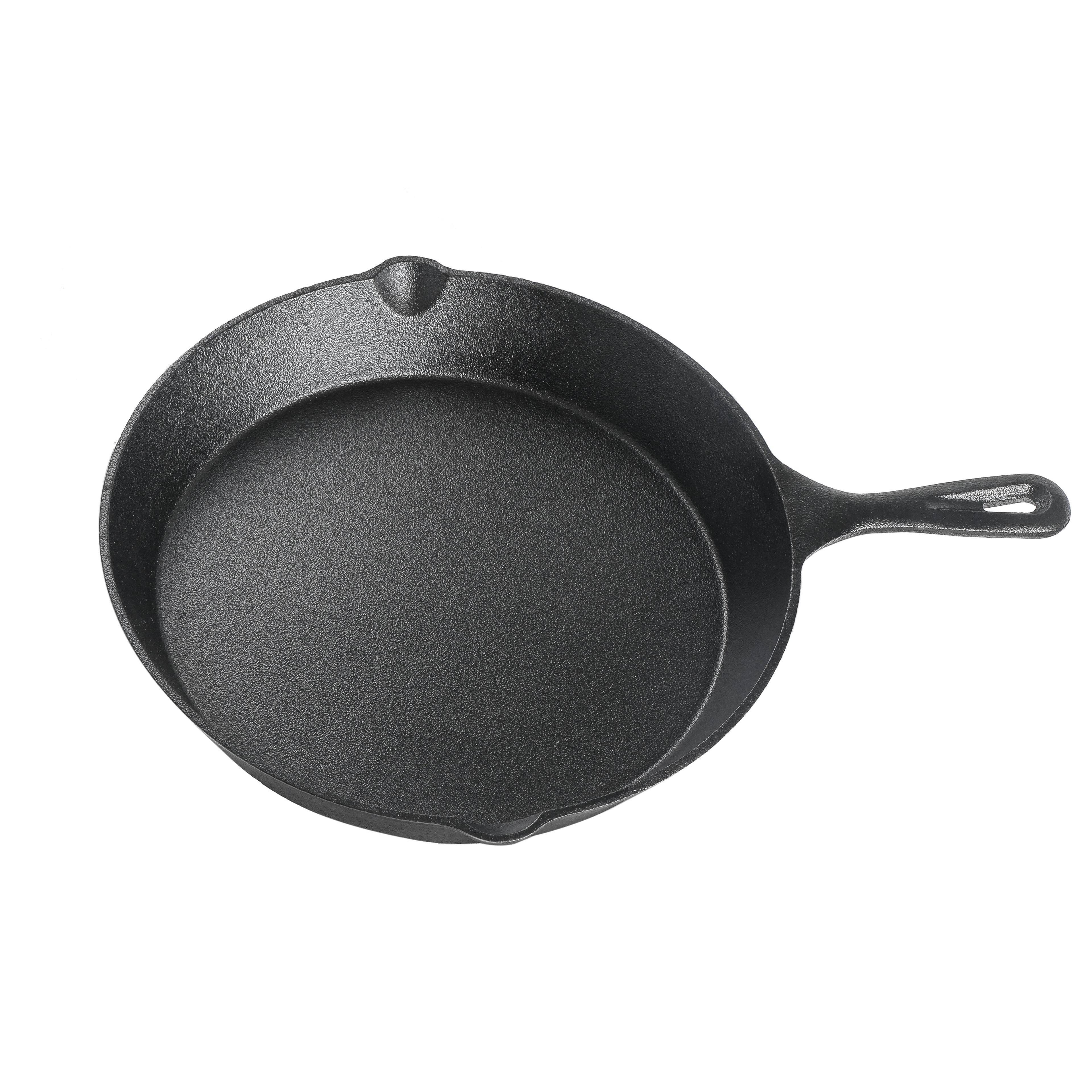 Angle. Commercial Chef - COMMERCIAL CHEF 8 Inch Skillet - Black.