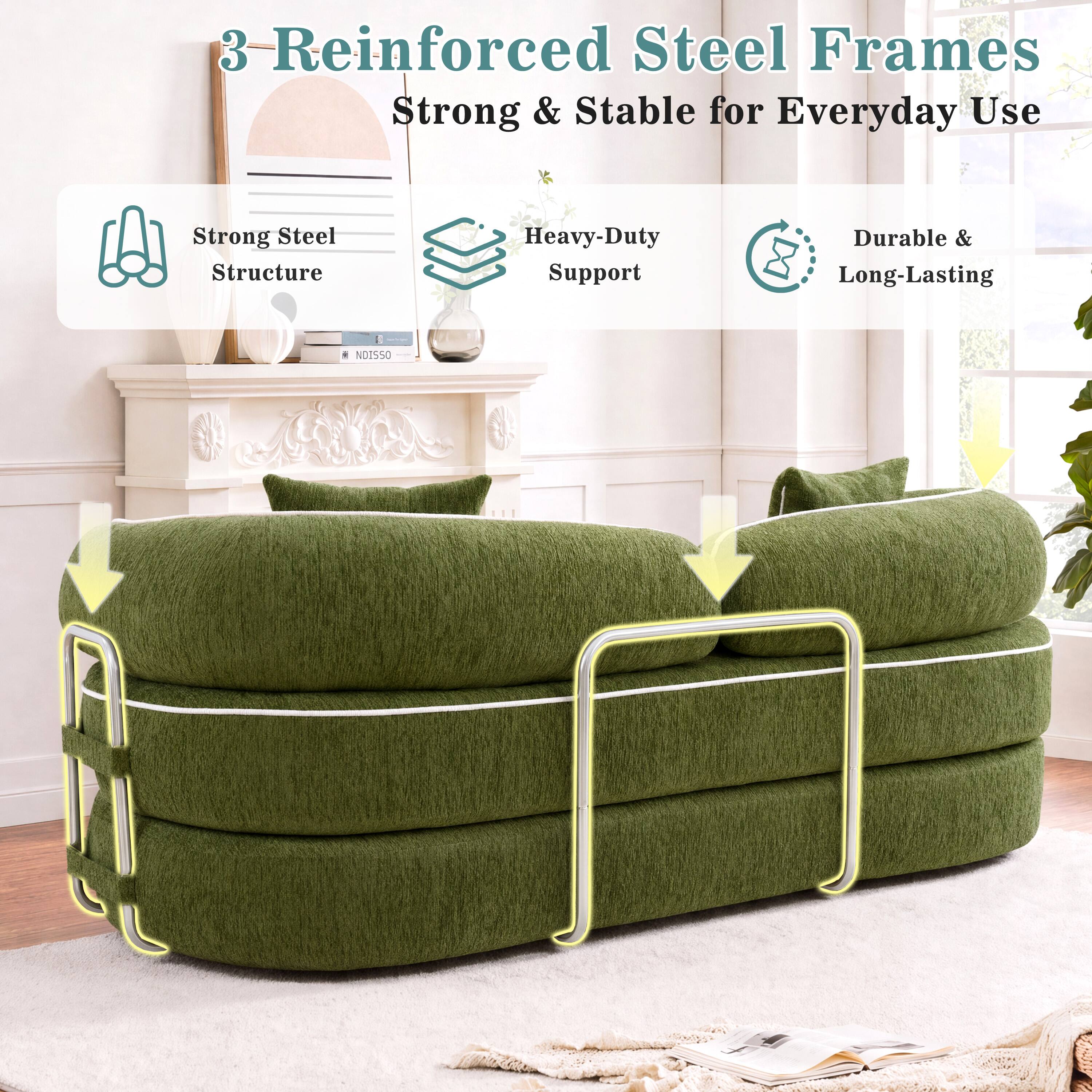 3 Reinforced Steel Frames Strong & Stable for Everyday Use

Strong Steel Structure
Heavy-Duty Support
Durable & Long-Lasting
