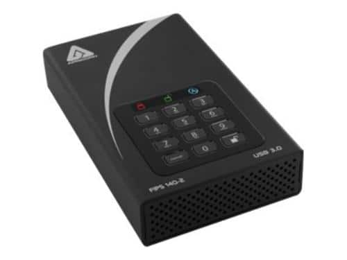 Apricorn - Aegis Padlock DT FIPS ADT-3PL256F-18TB 18 TB Desktop Hard Drive - Black
